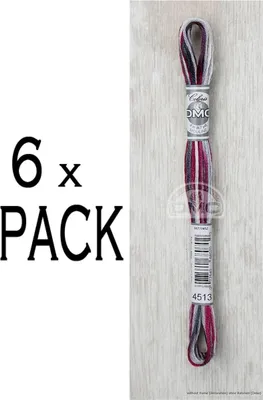 Productafbeelding van 6 bollen DMC Stickgarn Mouline, kleur 517 - 4513, 6-strengs, 8 meter, verpakkingseenheid