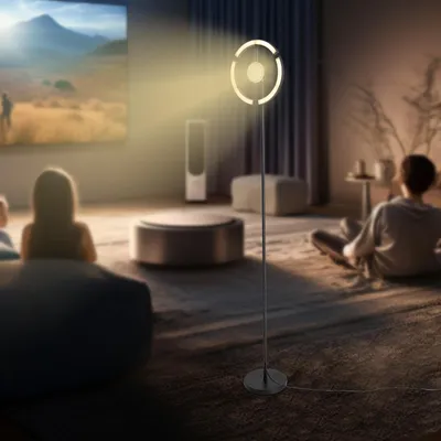 Produktbild von LED Stehlampe, 3600 Lumen, RGBW Farben, Höhenverstellbar, Fernbedienungsbetrieb, Geeignet für Fotografie