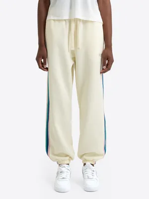 Produktbild von Frauen Jogginghose lockere Passform HILLVIEW Beige/Pink/Blue M Lonsdale