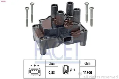 Produktbild von FACET 9.6381 Zündspule für FORD Fiesta Mk6 Schrägheck (JA8, JR8) FOCUS III Turnier Fiesta Mk5 Schrägheck (JH1, JD1, JH3, JD3) MONDEO IV Turnier (BA7)