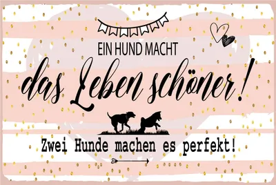 Produktbild von vianmo Blechschild 30x40 cm Ein Hund macht das Leben an