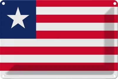 Produktbild von vianmo Blechschild 20x30 cm Liberias Liberia Flagge Fahne Wappen