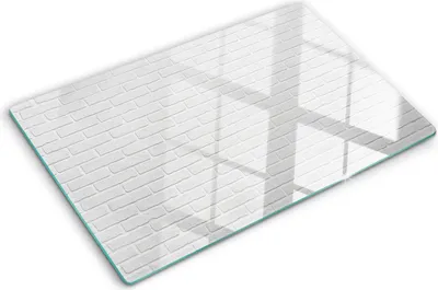 Obrázok produktu pre Sklenená ochranná doska – Kryt varnej dosky – Kryt na indukčnú dosku – 80x52 cm – Rýchle čistenie – Tvrdené sklo – Tehlová stena