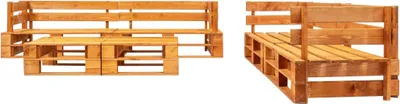 Produktbild von vidaXL 6-tlg. Garten-Lounge-Set aus Paletten Holz Honigbraun