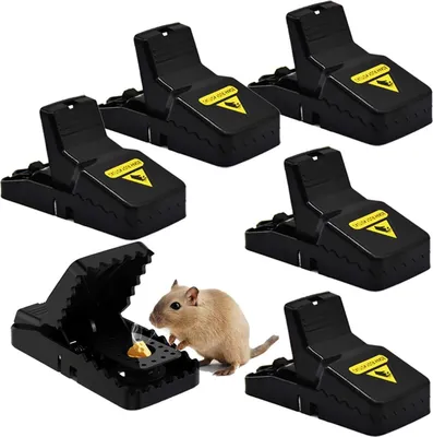 Produktbild von 6er Set Profi Mäusefalle Schlagfalle Rattenfalle, Wiederverwendbar Mouse Trap Profi in Haus und Garten