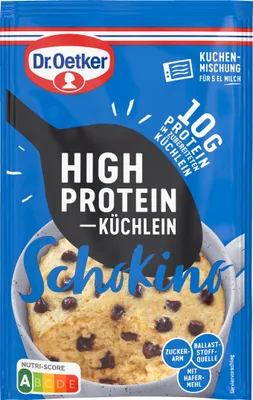 Obrázek produktu pro Dr. Oetker Vysokoproteinová směs na pečení dortových čokoládových košíčků 50g