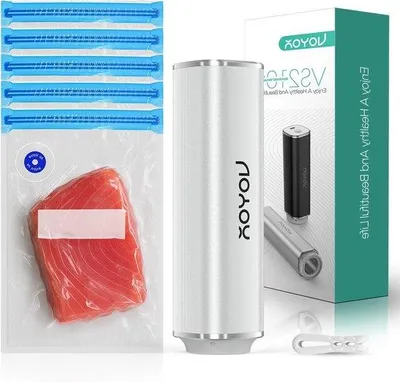 Produktbild von Vacuummachine für Lebensmittel mit 5 Vakuumbeuteln und 1 Pumpe, ideal für Frischehaltung und Lagerung