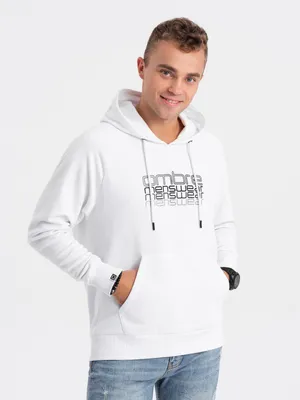 Produktbild von Ombre Clothing Herren-Kapuzenpullover mit Kapuze Anael weiß L