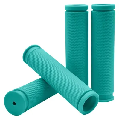 Image de Poignées de vélo en caoutchouc, 2 paires, vert menthe, antidérapantes, pour VTT et BMX, 130 mm