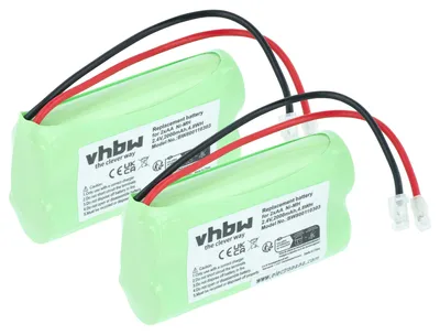 Produktbild von vhbw 2x Akkupack aus 2x AA Mignon für diverse Geräte (2000mAh, 2,4V, NiMH)
