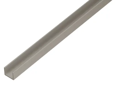 Zdjęcie produktu dla GAH-Alberts 485603, Aluminium, Srebrny, W kształcie litery U, 1 szt., Powłoka anodowana, 100 cm