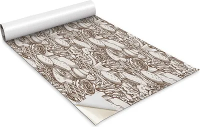 Immagine prodotto di Pellicola autoadesiva per mobili - pellicola decorativa - mobili da tavola - tagliabile a misura - tema cibo - 100 x 50 cm