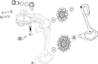 Produktbild von Sram X0 T-type Eagle Axs Fahrrad-schaltröllchensatz Silber Silber One Size