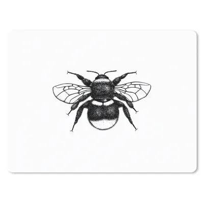 Produktbild von MuchoWow® Mauspad Mousepad Hummel - Botanisch - Retro - Insekten 23x19 cm - Mousepads - Maus Mat - Pad - Mausunterlage - Schreibtischunterlage - Mauspad