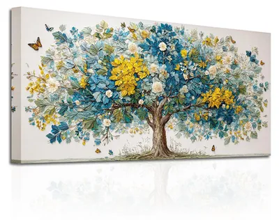 Produktbild von Solidchoice – Moderne Wanddekoration mit Kirschblütenmotiv, 59 x 119 cm