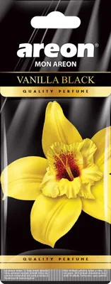 Original Areon Duftbaum Lufterfrischer Duftdose Autoduft Parfüm Vanille Black – Produktansicht