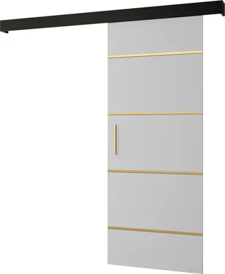 Produktbild von MEBLE KRYSPOL  Schiebetürsystem SALWADOR 4 mit Schienenabdeckung, Einbautüren, 90x204cm, Weiß