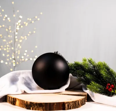 Produktbild von Weihnachts-Kugel XXL Ø 15cm - 1 Stück schwarz matt Christbaumschmuck Deko Kugel