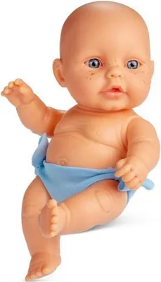 Produktbild von babypuppe Neugeborene 20 cm Mädchen Vinyl/Textil blau