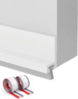 Imagen del producto de Burlete con cepillo, 100 cm, autoadhesivo, para puertas