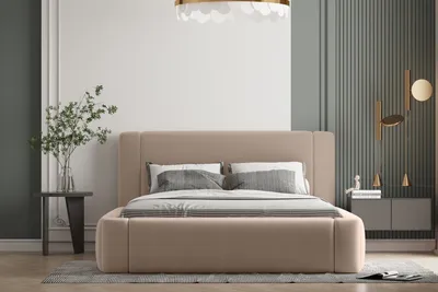 Produktbild von Polsterbett OLAF 120 x 200  mit Matratze, Bettkasten und Lattenrost. Farbe: Braun