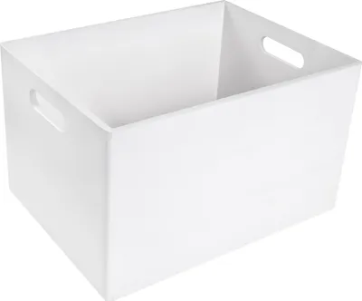 Image de Creative Deco Caisse Bois Rangement Blanc 39 x 29 x 23 cm (+/- 1cm)