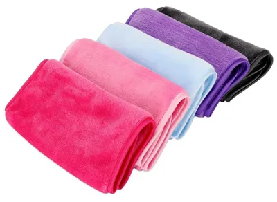 Productafbeelding van Make-up verwijderdoekjes van microvezel, 5 stuks. Wasbaar, herbruikbaar, 40x18 cm, verkrijgbaar in 5 kleuren