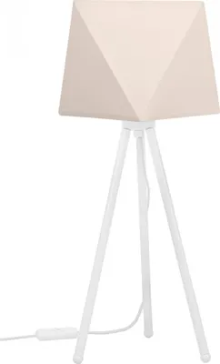 Obrázek produktu pro Stínidlo stolní lampy Light-Home - Elegantní noční lampa do ložnice obývacího pokoje - Stolní lampa E27 - 46x22,5 cm - Bílá a krémová diamantová barva