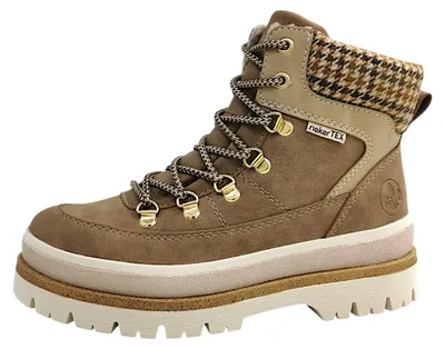 Image de Bottes à lacets Rieker Y621064 Y62 pour femmes, couleur marron, style décontracté
