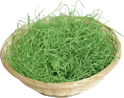 Produktbild von Bambuskorb mit Ostergras 20cm Durchschnitt 8cm Höhe