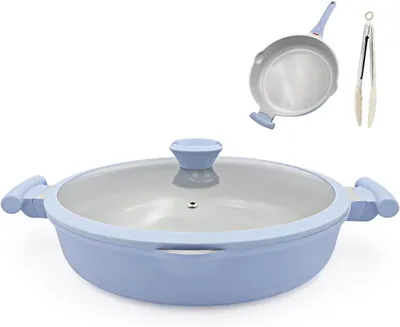 Obrázok produktu pre Hrnec s pokrievkou, keramický, 35,56 cm, vhodný do kuchyne