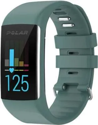 Produktbild von Strap-it Polar A360 / A370 Silikonarmband (Grau/Grün)