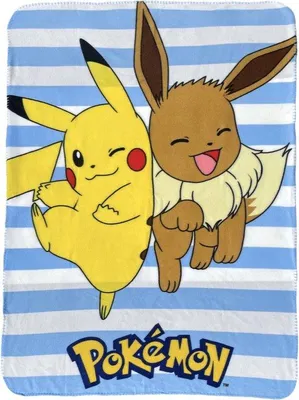 Produktbild von Unyqoos® Pokémon Fleecedecke 100 x 140 cm – Fleece-Decke mit Pokémon-Motiv