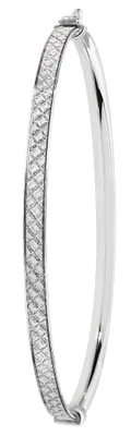 Produktbild von Eleganter 925 Sterling Silber Damen - Klappbar Armreif - 4mm; TRS22107