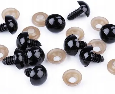 Produktbild von Stoklasa Sicherheitsaugen 12mm Schwarz für Kuscheltiere 10 Stück