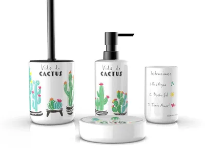 Produktbild von Badaccessoire-Set mit Dekor ABS