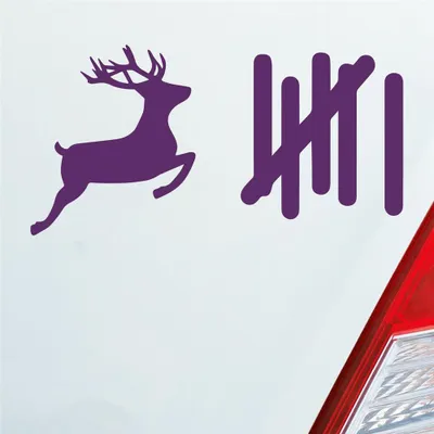 Produktbild von Auto Aufkleber Strichliste Tally List Hirsch Winter Deer 15x8 cm Lila Sticker Heckscheibenaufkleber