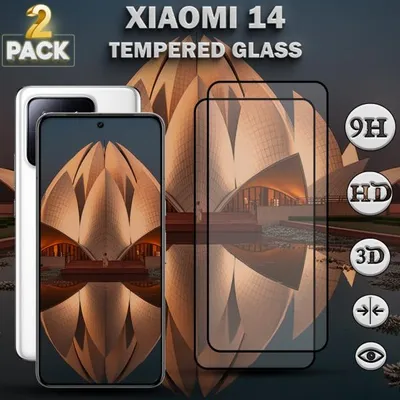 Obrázek produktu pro 2-balení XIAOMI 14 Ochranné sklo na displej - Tvrzené sklo 9H - Super kvalita 3D