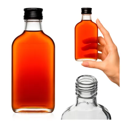 Zdjęcie produktu dla SuperButelki - Butelka szklana 200 ml PIERSIÓWKA – na nalewki, wódkę, likiery, spirytus, alkohol domowy, do prezentów, 0,2 buteleczka, flaszka 0,2l