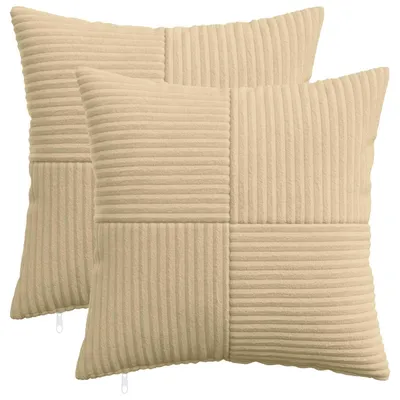 Immagine prodotto di vidaXL, 2 federe decorative, ALMELO, grigio-verde, 45 x 45 cm, corda