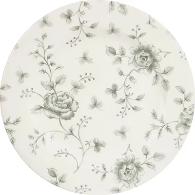 Produktbild von Churchill Vintage Prints Rose Chintz Profilplatten, Grau, 210 mm (6 Stück)