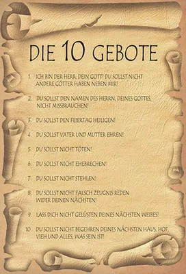 Produktbild von vianmo Holzschild 30x20 cm die 10 Gebote Gottes bin Herr Dekoration