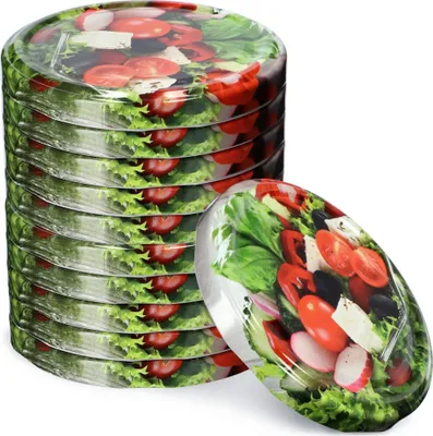 Immagine prodotto di Set di coperchi in metallo per conserve KADAX "Virbo", con 6 denti a scatto, Vege, 82 mm, 10 pezzi