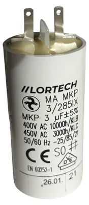 MKP-Kondensator 3 μF, Ø 25 x 48 mm, 400 V AC, für Rolladenmotoren