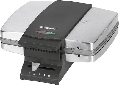 Obrázek produktu pro Cloer WA 1431, 9 vafle/vaflí, Čtverec, Černá, Nerezová ocel, 16 cm, Nerezová ocel, Připraven