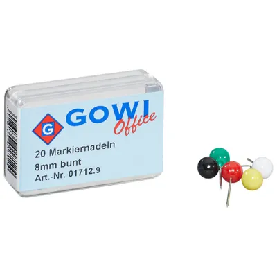 Immagine prodotto di Gowi 01712.9 20x Pinnadeln farbsortiert