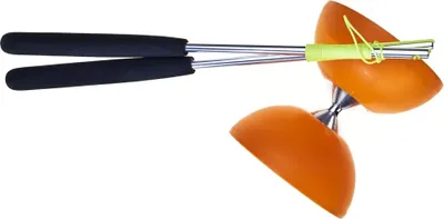 Image de diabolo 105 caoutchouc aluminium 12 x 10,5 cm orange