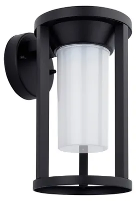Obrázok produktu pre Vonkajšia nástenná lampa BRADEN v tvare rúrky, čierno-biela, 1xE27x10W, hliník, rozmery: 27x16x20 cm, IP44, Endon