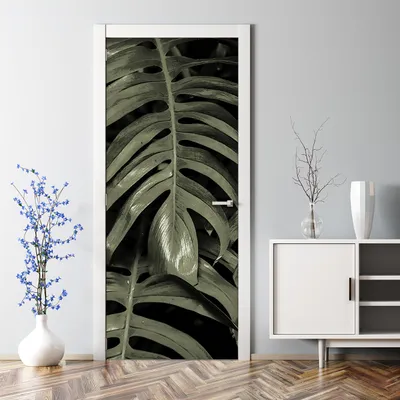 Produktbild von Dekorative Tür Wandaufkleber Wandtattoo selbstklebend Klebefolie dekoration Blatt Tropische 77 x 200 cm