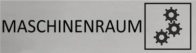 Produktbild von CombiCraft Aluminium Türschild Maschinenraum 165x45mm mit 3M-Tape